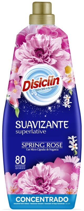 Disiclín Suavizante Superlative Spring Rose 1,44 L 80 Lavados - Suavidad y Frescura con Fragancia Floral