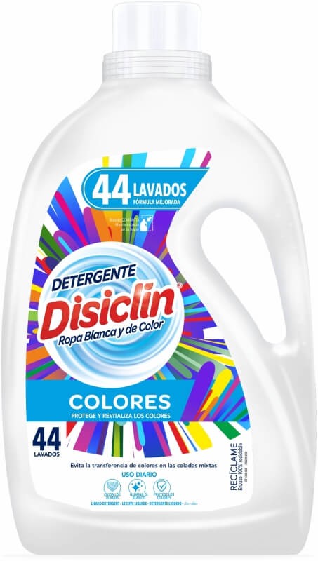 Disiclin Detergente Líquido Colores 2,64L 44D – Protección y Frescura para tus Prendas de Color