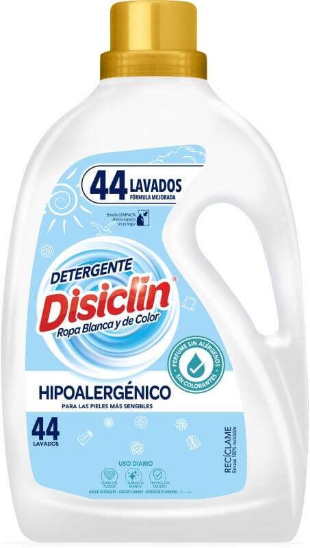 Disiclin Detergente Líquido Hipoalergénico 2,64L 44D – Cuidado y Limpieza para Pieles Sensibles