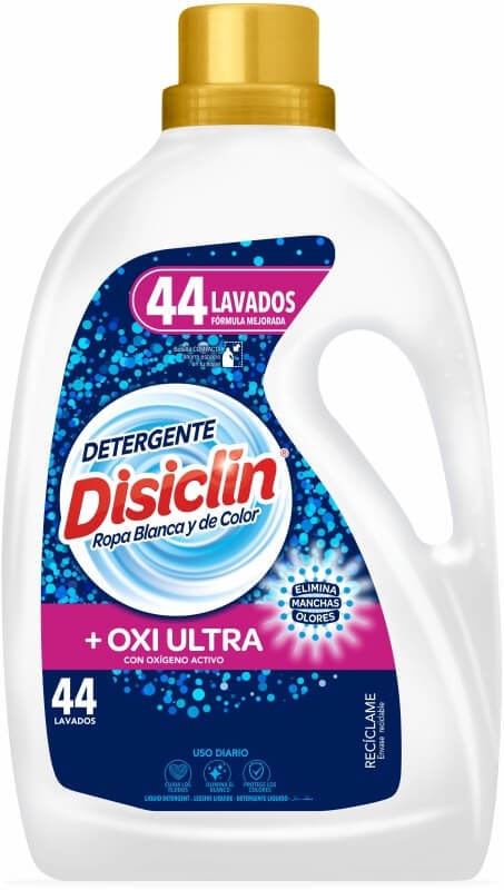 Disiclin Detergente Líquido Oxi Ultra 2,64L 44D – Limpieza y Blancura en Cada Lavado