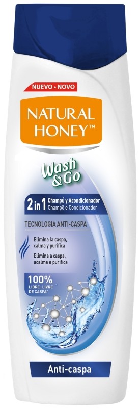 Natural Honey Champú Graso Wsah & Go 5 Acciones 400 ml