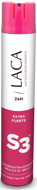 S3 Laca Extra Fuerte 400 ml - Fijación Perfecta Durante 24 Horas