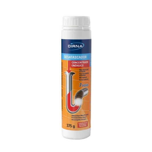 Dirna Desatascador en Polvo Concentrado Energético 375 g - Potencia y Seguridad para Tuberías