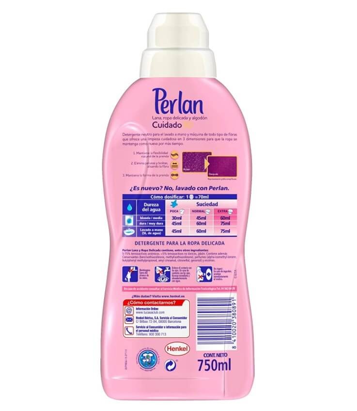 Perlan Detergente Líquido Lana y Delicados 750 ml