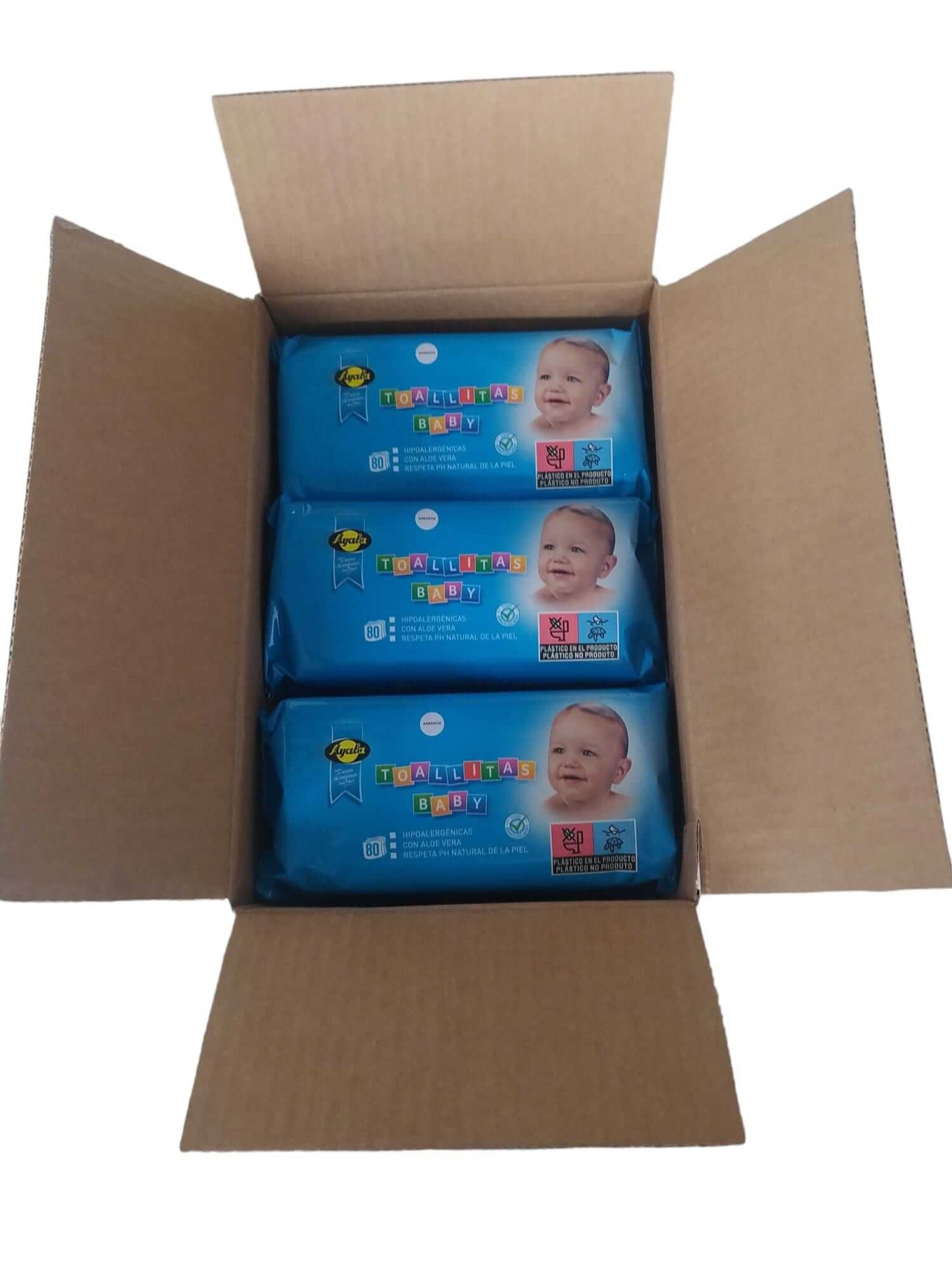 Ayala Toallitas Baby Pack de 12 - Total 960 Toallitas Hipoalergénicas con Aloe Vera para el Máximo Cuidado
