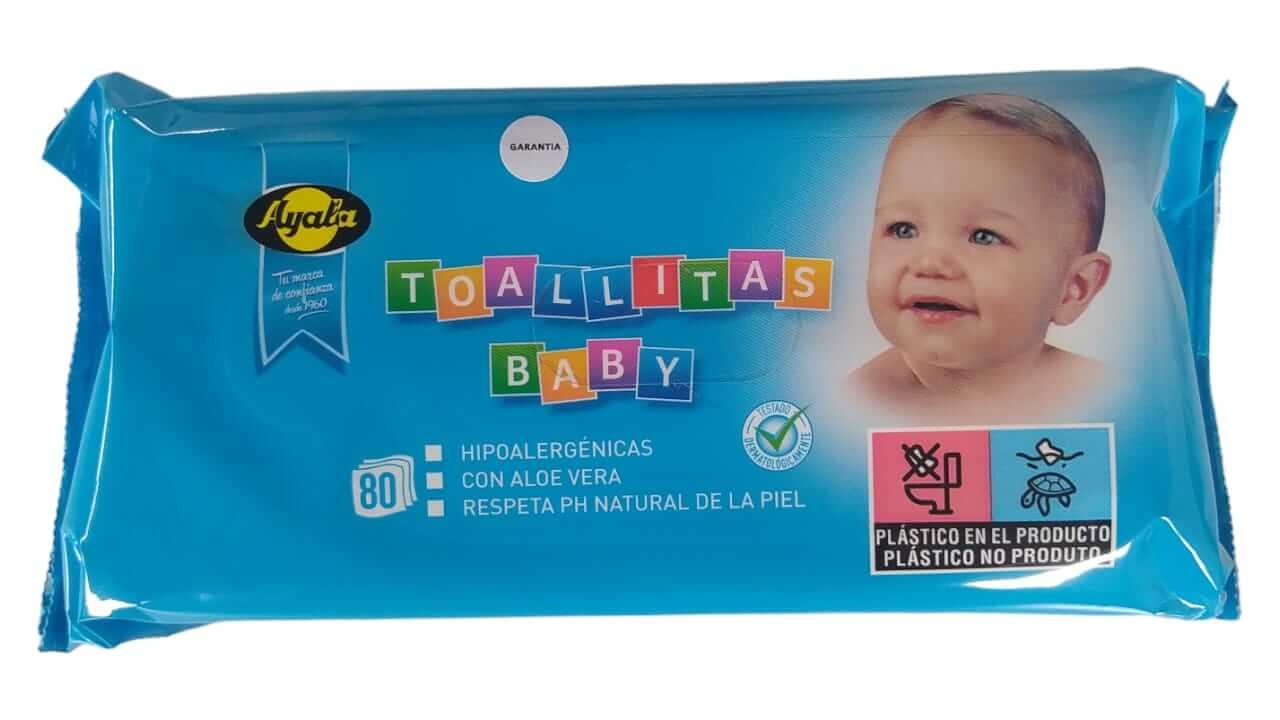 Ayala Toallitas Baby Pack de 12 - Total 960 Toallitas Hipoalergénicas con Aloe Vera para el Máximo Cuidado