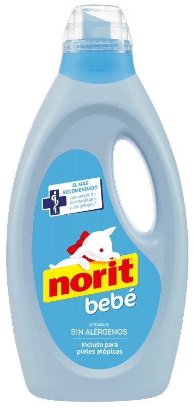 Norit Bebé Detergente Líquido 1,125L 32 Lavados – Cuidado Suave para la Ropa de tu Bebé