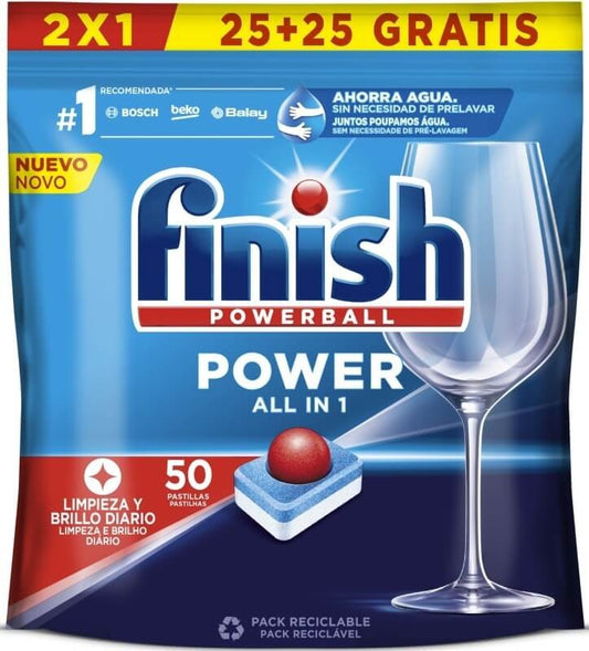 Finish Pastillas Lavavajillas Todo en 1 25+25U