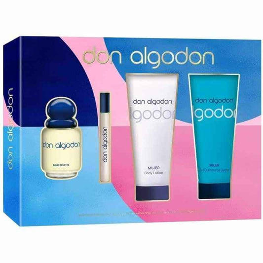 Don Algodón Estuche Vapo 100 Ml + Vial 10 Ml + Body 200 Ml + Gel 200 Ml
