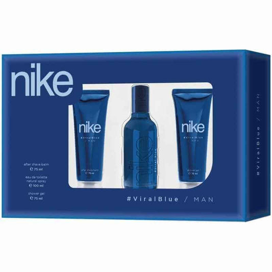 NIKE Estuche Viral Blue Man Vapo 100 Ml + After Shave 75 Ml + Gel Baño 75 Ml