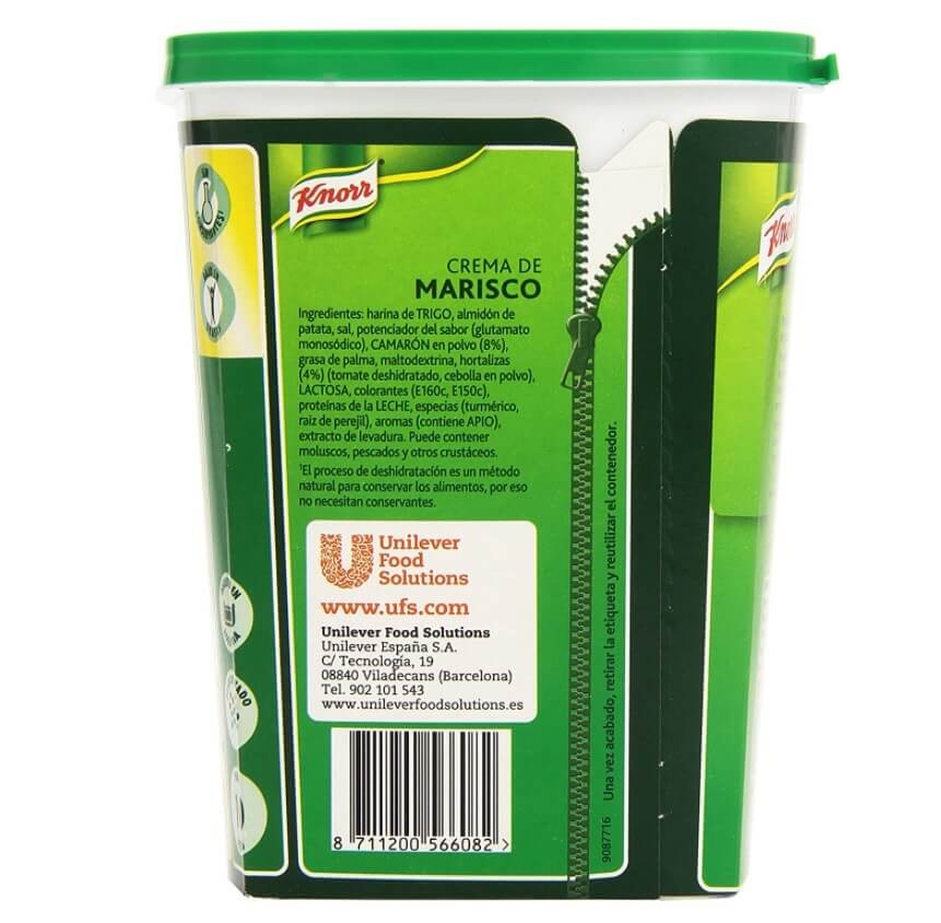 Knorr Crema de Marisco 650 g – La Sopa Perfecta para un Sabor Del Mar en Tu Mesa