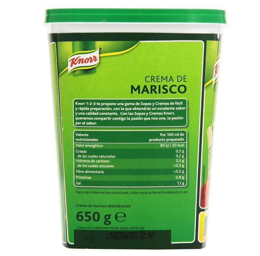 Knorr Crema de Marisco 650 g – La Sopa Perfecta para un Sabor Del Mar en Tu Mesa