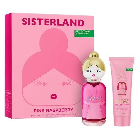 Benetton Estuche Sisterland Pink Raspberry Woman 80VP + BO – Dulzura y Estilo en Cada Fragancia