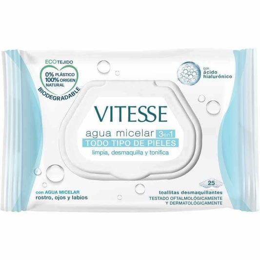 Vitesse Toallitas Desmaquillantes Agua Micelar 25 Unidades