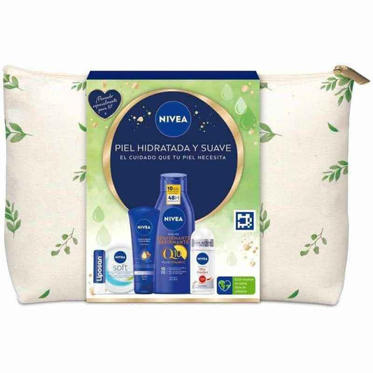 Nivea Neceser Piel Hidratada Y Suave Body Milk + Crema De Manos + Desodorante Roll-On + Crema Hidratante + Liposan