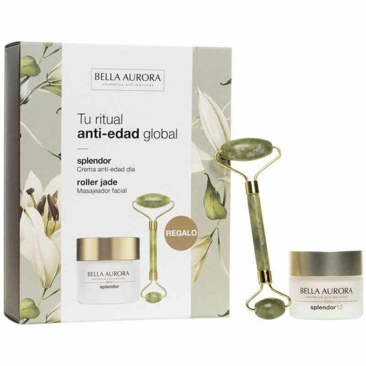 Bella Aurora Splendor10 Crema Anti-Edad Día 50 ml + Roller de Jade – Ritual Reafirmante y Luminoso para Piel Madura