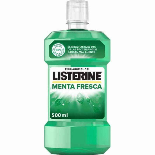 Listerine Menta Fresca Enjuague Bucal 500 ml - Protección y Frescura Diaria