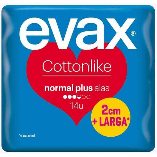 Evax Compresa Cottonlike Normal Alas 14 Unidades