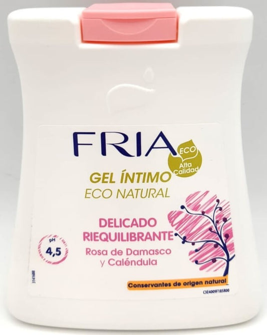 FRIA Gel Íntimo Natural 250 ml – Cuidado Íntimo Delicado con Rosa de Damasco y Caléndula