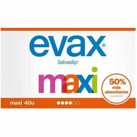 Evax Salvaslip Maxi 40 Unidades – Comodidad Diaria con Máxima Absorción