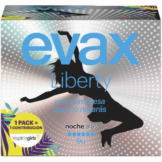 Evax Compresa Liberty Noche Alas 9 Unidades