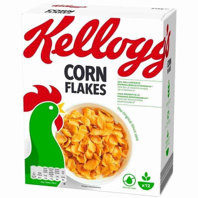 Kellogg's Cereales Corn Flakes 375 g - El Cereal Clásico y Crujiente para tus Desayunos