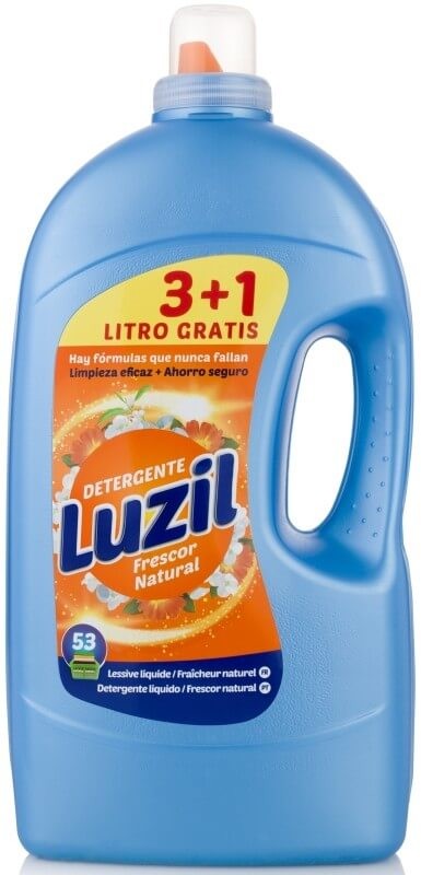 Luzil Detergente Líquido Frescor Natural 3L + 1L Gratis