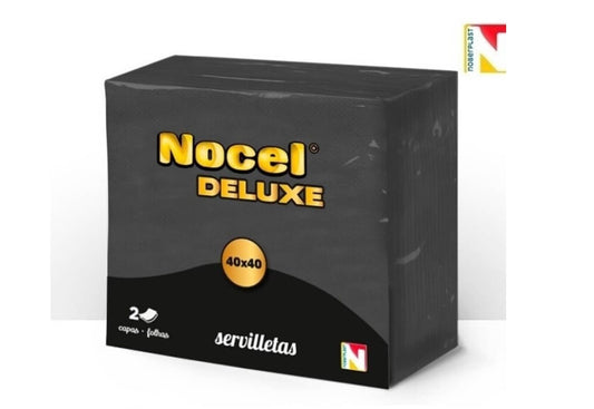 Nocel Servilleta 40 X 40 CM Negra 50 Und