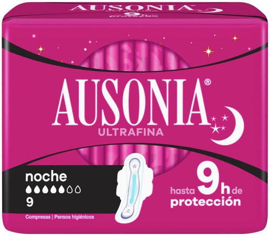 Ausonia Compresas Noche Ultrafina Ala 9 Und