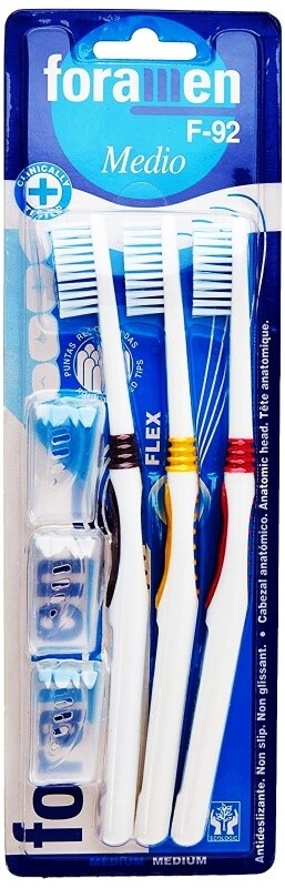 Foramen Cepillo Dental 92 Medio Capuch PK 3