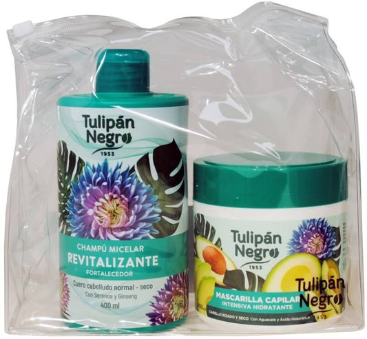 Tulipán Negro Mascarilla Y Champú  Revitalizante 800 ml
