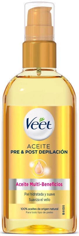 Veet Aceite Pre & Post Depilación 100 ml – Hidratación y Protección para una Piel Suave
