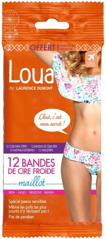 Loua Depil 12 Bandes de Cire Froide Corp Bikini