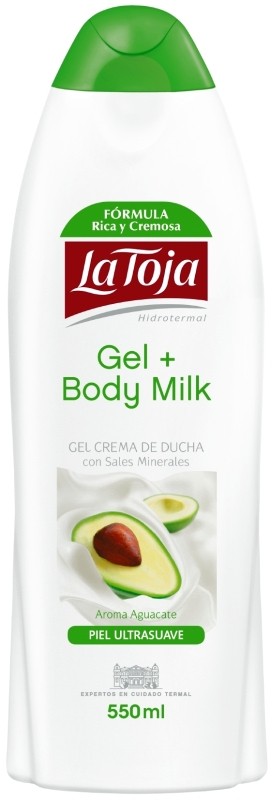 La Toja Gel + Body Milk Gel Crema de Ducha Aroma Aguacate 550 Ml