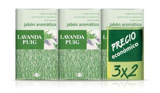 Lavanda Puig Jabón Aromático Pack 3 x 125 Gr