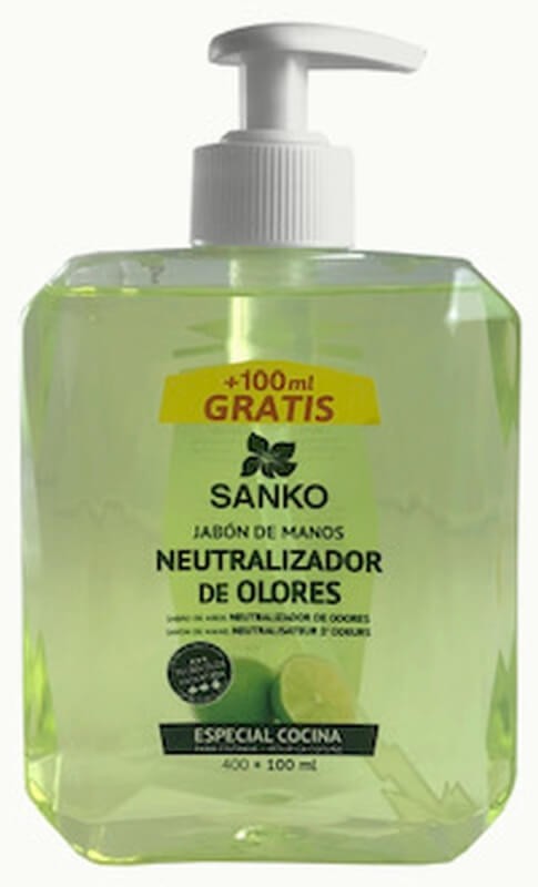 Sanko Jabón de Manos Neutralizador de Olores Especial Cocina 500 ml