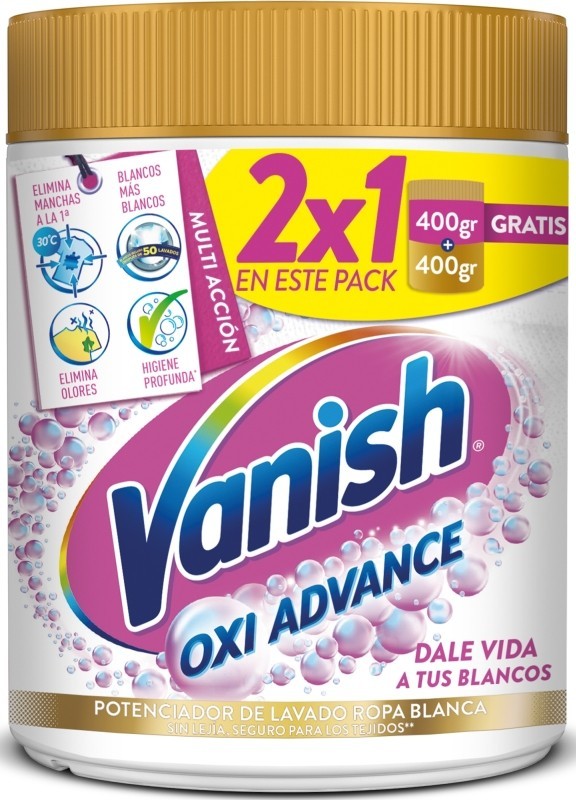 Vanish Oxi Advance Vida a Blancos Pack 2 x 400 Gr