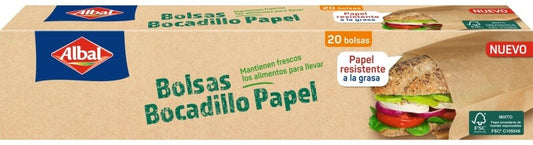 Albal Bolsa Bocadillo Papel 20 Und