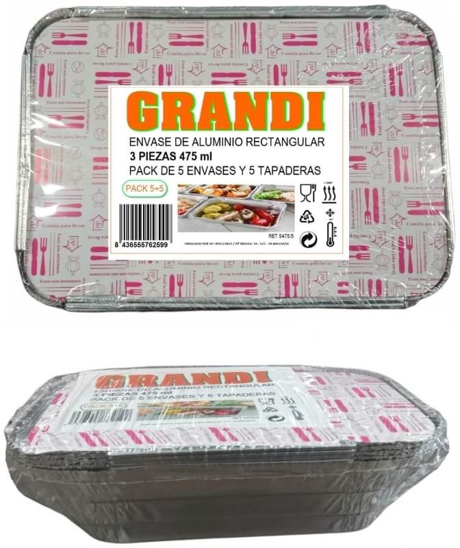Grandi Envase Aluminio Grandi + Tap 5 MDN 475 Ml