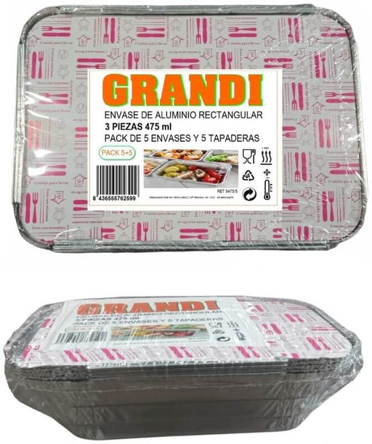 Grandi Envase Aluminio Grandi + Tap 5 MDN 475 Ml