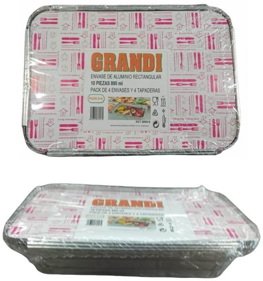 Grandi Envase Aluminio + Tap 4 MDN 890 Ml