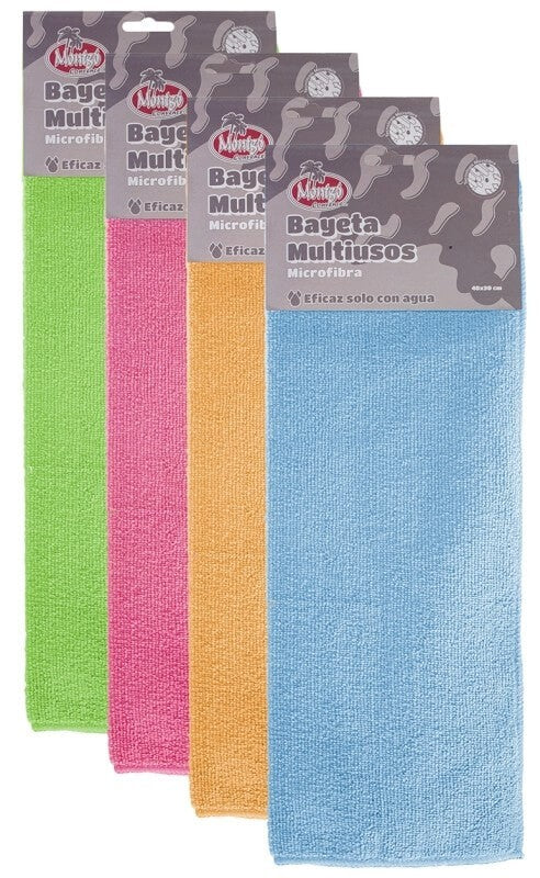 Montigo Bayeta de Microfibra 40x30 cm (1 Unidad) – Limpieza Eficiente y Versátil con Solo Agua