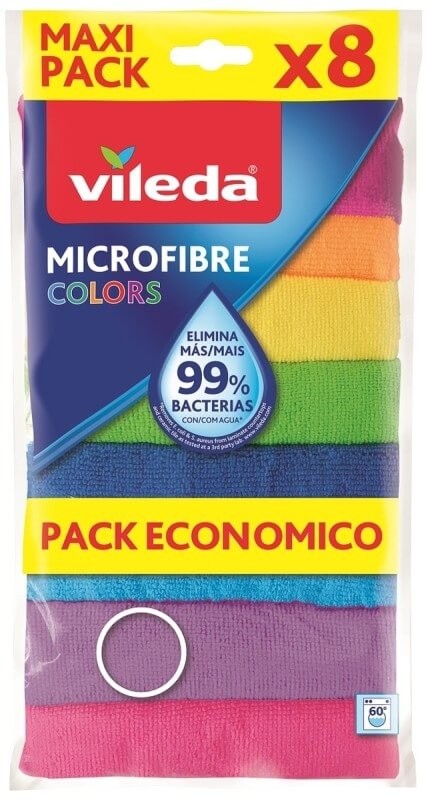 Vileda Bayeta Microfibra Colors 8 Und