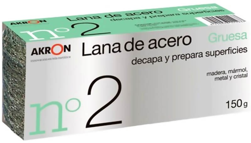 Akron Lana de Acero Aluminio Grues Superficies 150 Gr nº 2