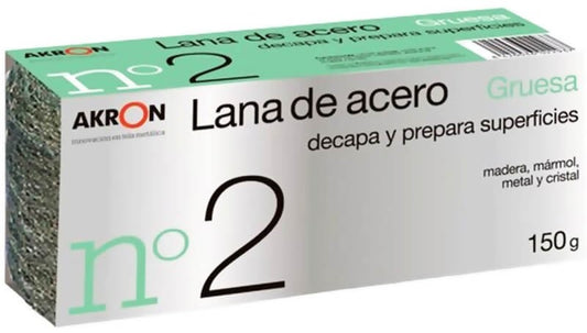 Akron Lana de Acero Aluminio Grues Superficies 150 Gr nº 2