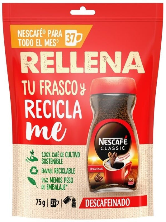 Nescafe Rellena Tu Frasco y Recicla me 75 Gr