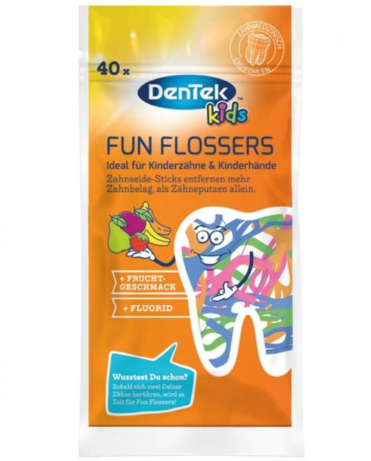 DenTek Kids Fun Flossers Hilo Dental Infantil con Mango 40U – Diversión y Cuidado Dental para los Más Pequeños