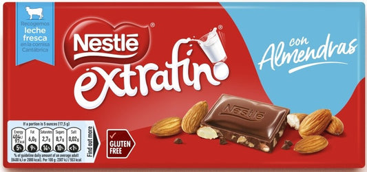 Nestle Chocolate Extrafino Almendra 123 Gr