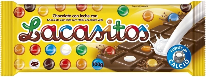 Tableta de Chocolate con Leche con Lacasitos 100 g – Dulce, Divertida y Deliciosa