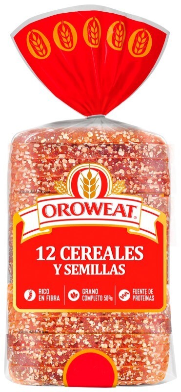 Oroweat Pan de Molde 12 Cereales y Semillas 550G - Sabor y Nutrición en Cada Rebanada
